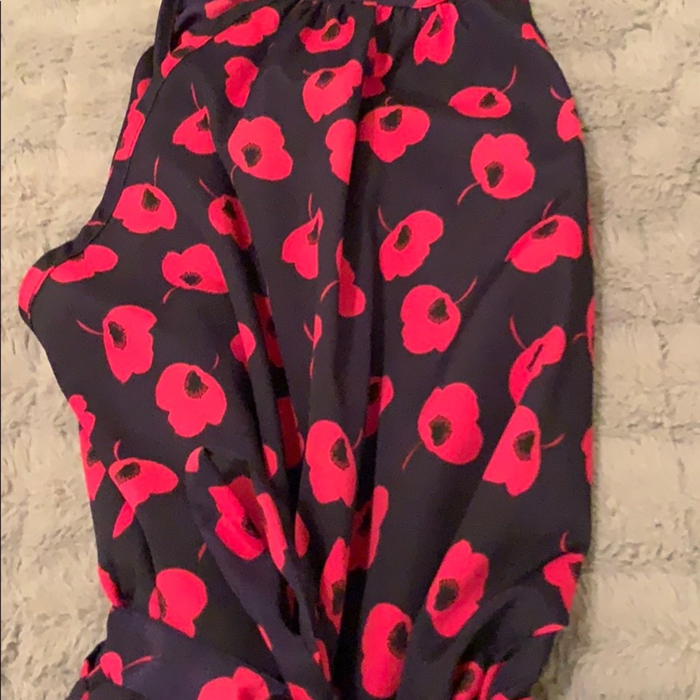 Size Medium/8 navy and pink halter dress